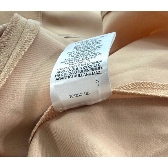 Tibi V-Neck Blouse Long Bell Sleeves Neutral Beige Crepe Modern Top Flowy Size S - Picture 7 of 8